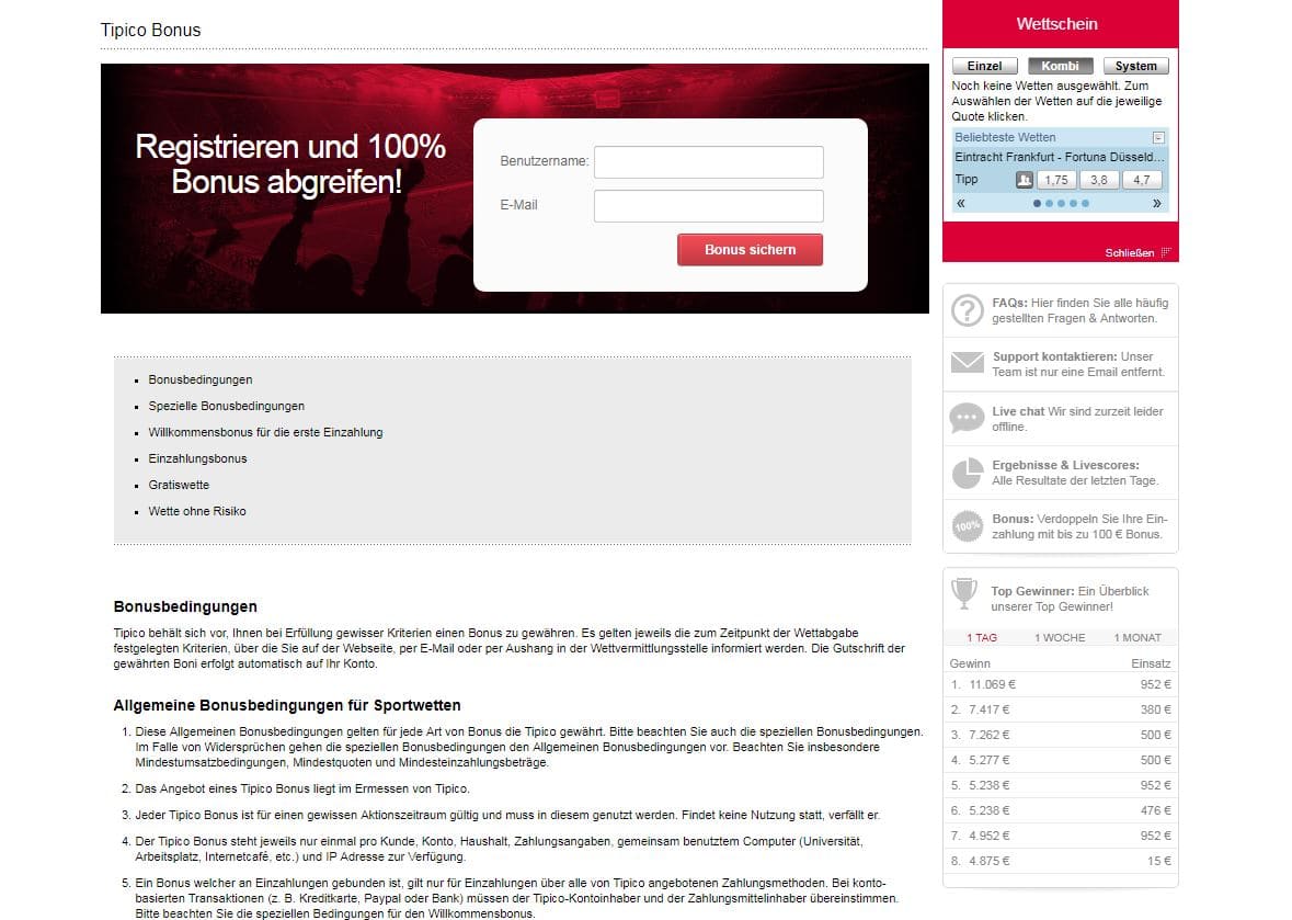 Tipico Bonus Tipico Live Wetten Tipico Startseite Erfahrungen Sportwetttentest ueber unter sportwetten Tipico Bonus Tipico Startseite Erfahrungen Sportwetttentest ueber unter sportwetten